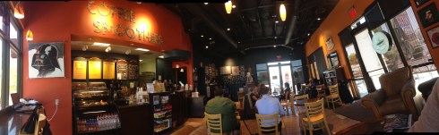 Grouchy John's Coffee interior - comfortable and conducive to business or pleasure.